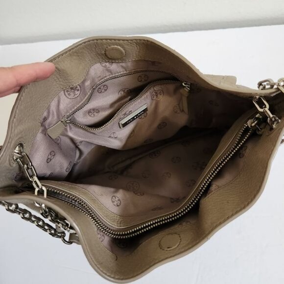 Tory Burch Britten Nude/ grey bag - Picture 15 of 16